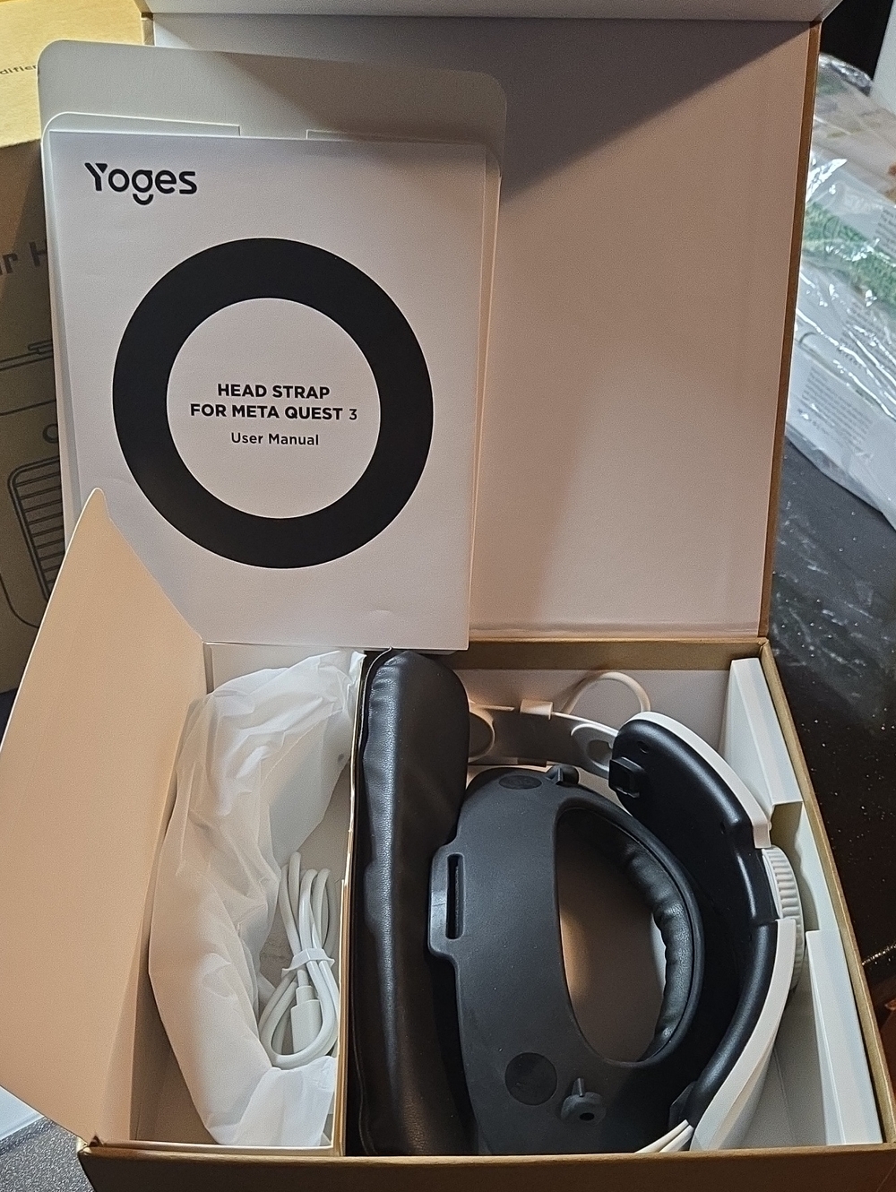 Yoges Head Strap for Meta Quest 3 - Black and White